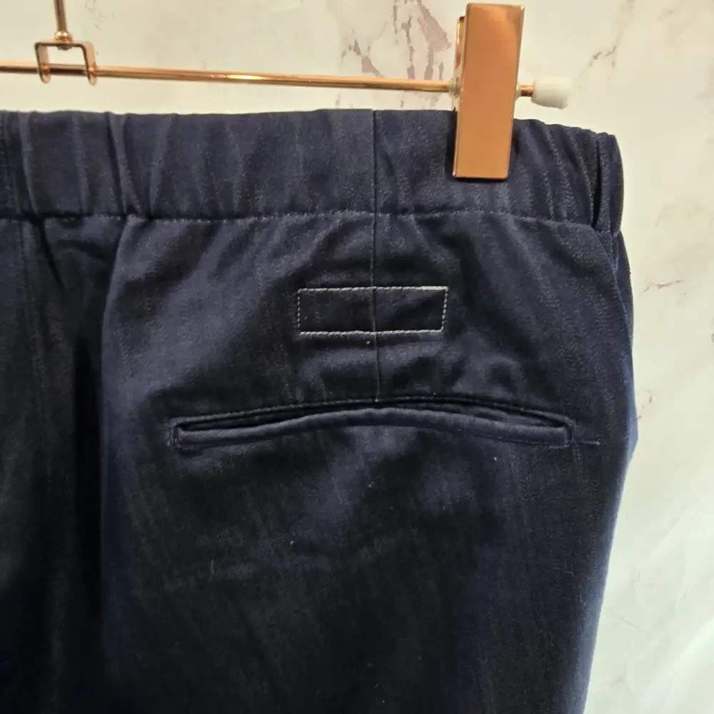 Steven Alan Pants Mens Medium Blue Straight Chino Crop Silk Indigo Chambray
